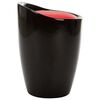 vidaXL Tabouret de rangement Noir et rouge Similicuir
