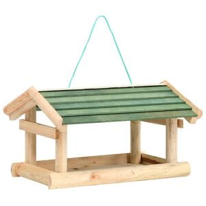vidaXL Mangeoire &agrave; oiseaux Bois de sapin 35x29,5x21 cm