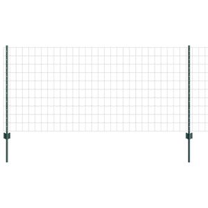 vidaXL Cl&ocirc;ture Euro avec poteau 25 x 1 m Acier recouvert de PVC Vert
