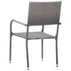vidaXL Ensemble &agrave; manger de jardin 5 pcs Anthracite