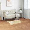 vidaXL Tapis en fausse Tafalla Cr&egrave;me 50 x 80 cm Polyester