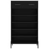 vidaXL Armoire &agrave; chaussures noir 60x35x105 cm bois d'ing&eacute;nierie