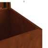vidaXL Bo&icirc;te de Rangement Ext&eacute;rieure Rouill&eacute; 55 x 50,5 x 50 cm Acier
