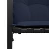 vidaXL Ensemble de meubles d'ext&eacute;rieur avec coussin 3 pcs Bleu marine