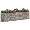 vidaXL Lit sur&eacute;lev&eacute; &agrave; gabion Fer galvanis&eacute; 400x50x100 cm