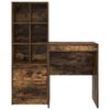 vidaXL Bureau avec tiroir 2 pcs Ch&ecirc;ne fum&eacute;