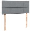 vidaXL Sommier &agrave; lattes de lit avec matelas Gris clair 120x200cm Tissu
