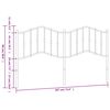 vidaXL T&ecirc;te de lit de remplacement m&eacute;tal blanc 180 cm