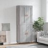 vidaXL Buffet haut Sonoma gris 69,5x34x180 cm Bois d'ing&eacute;nierie