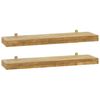 vidaXL &Eacute;tag&egrave;res murales 2 pcs 60x15x4 cm bois de teck massif