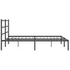 vidaXL Cadre de lit m&eacute;tal sans matelas avec t&ecirc;te de lit noir 193x203cm