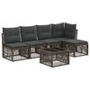 vidaXL Ensemble de canap&eacute; de jardin 6 pc Gris polyrotin