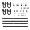 vidaXL Kit de quincaillerie de porte coulissante 366 cm acier noir