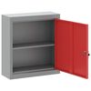 vidaXL Armoire &agrave; outils avec &eacute;tag&egrave;re Rouge et Gris 50 x 20 x 55 cm