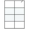 vidaXL Paroi de douche Noir 140x195 cm Verre ESG demi-d&eacute;poli
