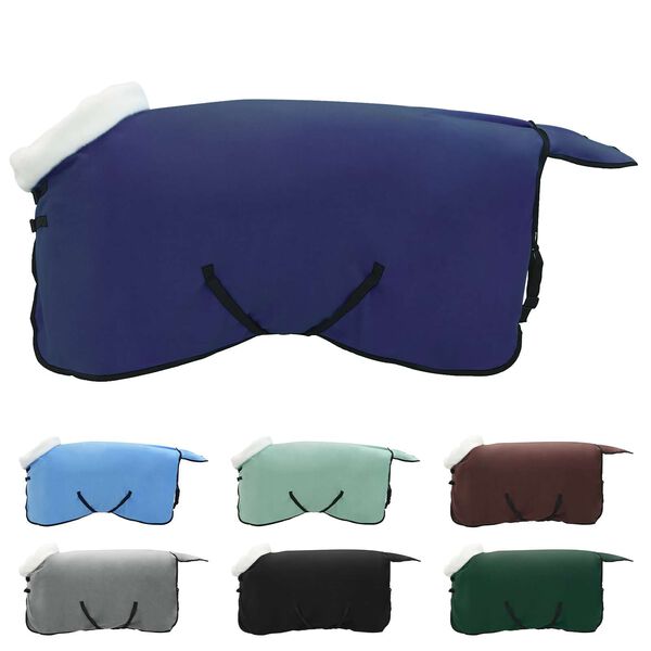 vidaXL Couverture &Eacute;quine Bleu marine 85 cm Fleece polaire