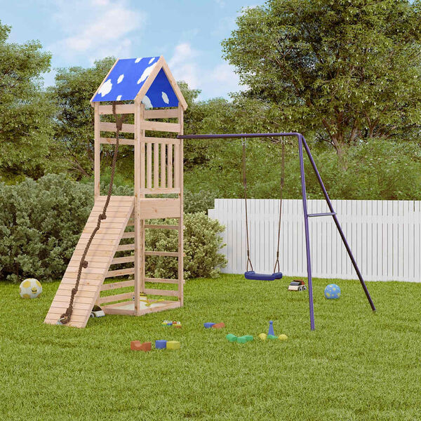 vidaXL Aire de jeux d'ext&eacute;rieur bois de pin massif