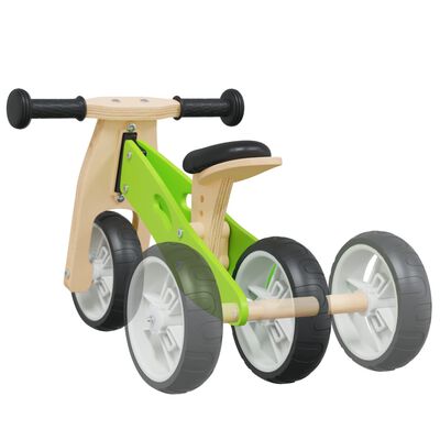 vidaXL Vélo d'équilibre pour enfants 2-in-1 vert