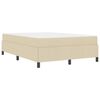 vidaXL Lit &agrave; ressorts avec matelas Cr&egrave;me 140 x 190 cm tissu