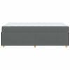 vidaXL Cadre de lit avec matelas Gris fonc&eacute; 100 x 200 cm tissu