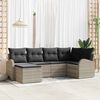 vidaXL Ensemble de canap&eacute; de jardin Gris clair polyrotin