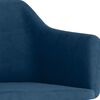 vidaXL Chaises pivotantes &agrave; manger lot de 2 Bleu Velours