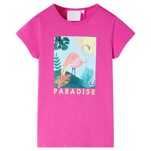 vidaXL T-shirt pour enfants rose fonc&eacute; 104