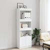 vidaXL Buffet haut 63x33x180 cm blanc bois d'ingénierie