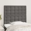 vidaXL T&ecirc;te de lit Gris 80x5x118/128 cm Similicuir