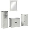 vidaXL Ensemble de mobilier de salle de bain 4 pi&egrave;ces Blanc antique