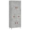 vidaXL Buffet haut Gris b&eacute;ton 69,5x34x180 cm Bois d'ing&eacute;nierie