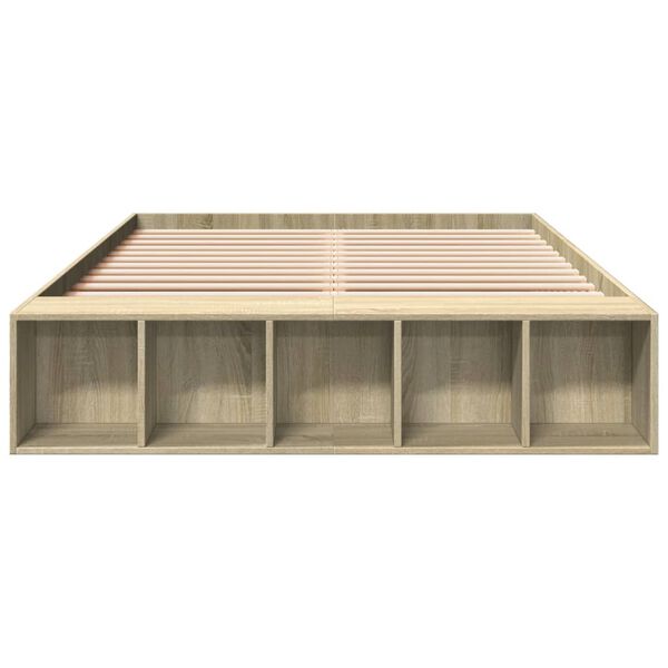 vidaXL Cadre de lit sans matelas ch&ecirc;ne sonoma 120x200 cm