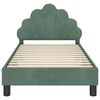 vidaXL Cadre de lit pour enfants avec t&ecirc;te de lit Vert Mer 80 x 160 cm
