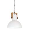 vidaXL Lampe suspendue industrielle 25 W Blanc Rond Manguier 42 cm E27