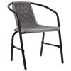 vidaXL Chaises de jardin lot de 8 Rotin plastique et acier 110 kg
