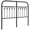 vidaXL T&ecirc;te de lit de remplacement m&eacute;tal noir 120 cm