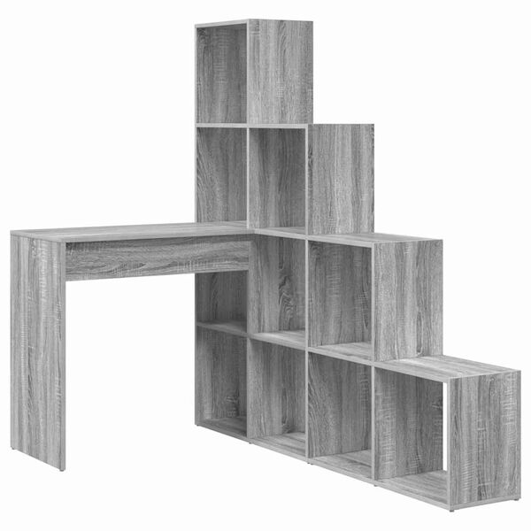 vidaXL Bureau d'angle Gris Sonoma 101,5 x 149,5 x 149,5 cm