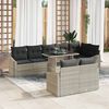 vidaXL Ensemble de canap&eacute; de jardin 9 pcs Gris clair et gris fonc&eacute;