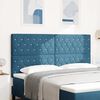 vidaXL T&ecirc;te de lit LED avec t&ecirc;te de lit Bleu fonc&eacute; 180 cm Polyester