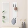 vidaXL Porte-manteau mural Blanc 20 x 1.5 x 100 cm Bois d'ing&eacute;nierie