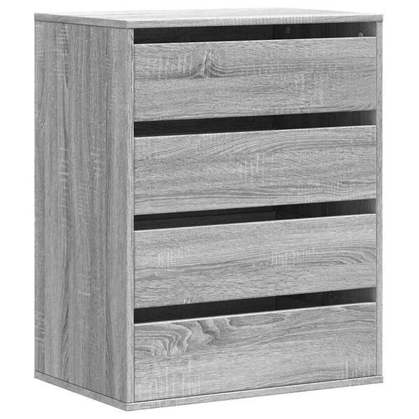 vidaXL Commode d'angle sonoma gris 60x41x76 cm bois d'ing&eacute;nierie
