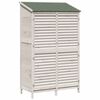 vidaXL Abri de jardin Blanc 106 x 56 x 176,5 cm Bois de Sapin Massif