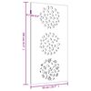 vidaXL D&eacute;coration murale jardin 105x55 cm acier corten design feuille