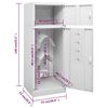 vidaXL Armoire &agrave; selles Gris clair 53x53x140 cm Acier