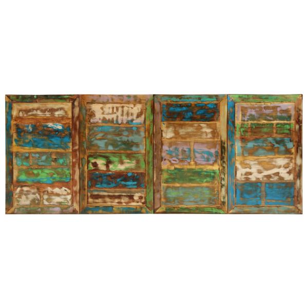 vidaXL Table à manger 220x90x77 cm bois massif de récupération