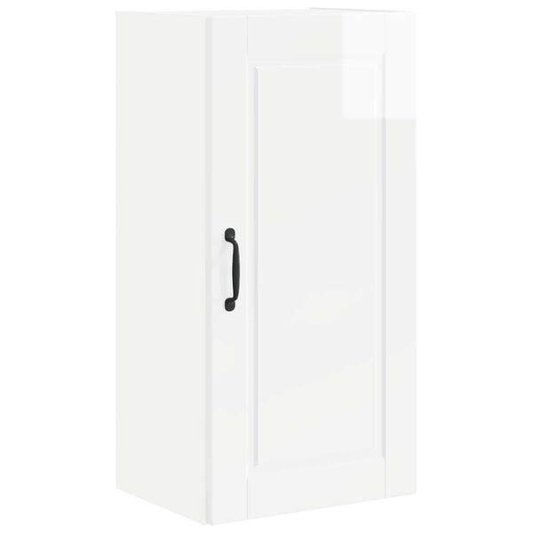 vidaXL Armoire de cuisine avec &eacute;tag&egrave;re Blanc brillant 40 x 31 x 80 cm