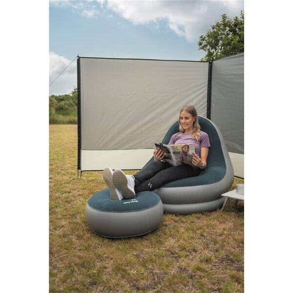 Easy Camp Salon gonflable Comfy Gris acier et bleu