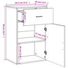 vidaXL Armoire de rangement gris b&eacute;ton 56,5x39x90 cm bois d'ing&eacute;nierie