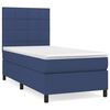 vidaXL Sommier &agrave; lattes de lit avec matelas Bleu 90x190 cm Tissu