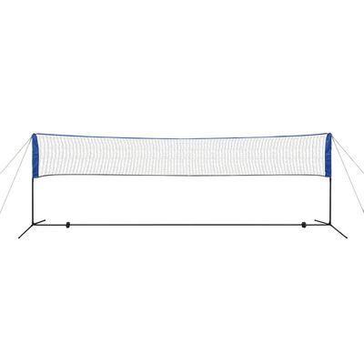 vidaXL Filet de badminton avec volants 500 x 155 cm